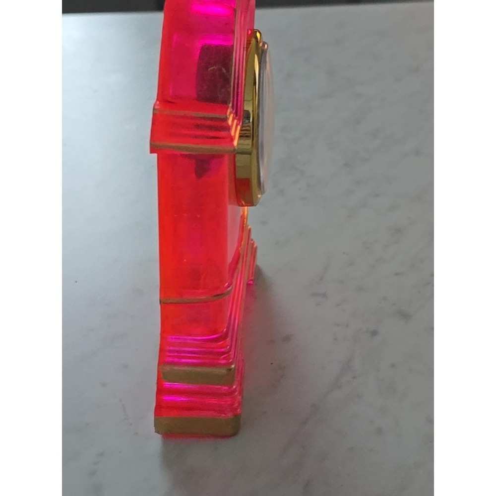 Handmade Resin Desk Clock Decoration Gift Pink Gold 732 - Picture 8 of 8
